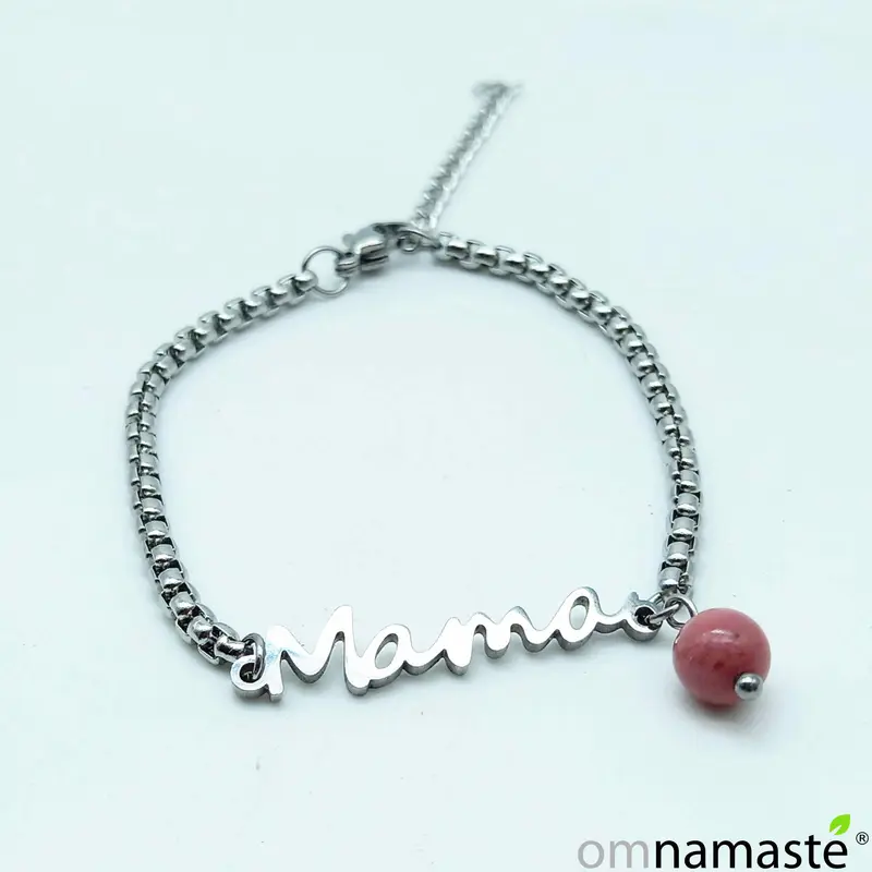 Pulsera Acero Mamá Mineral Surtido