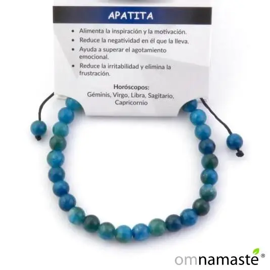 Pulsera ajustable apatita 6mm
