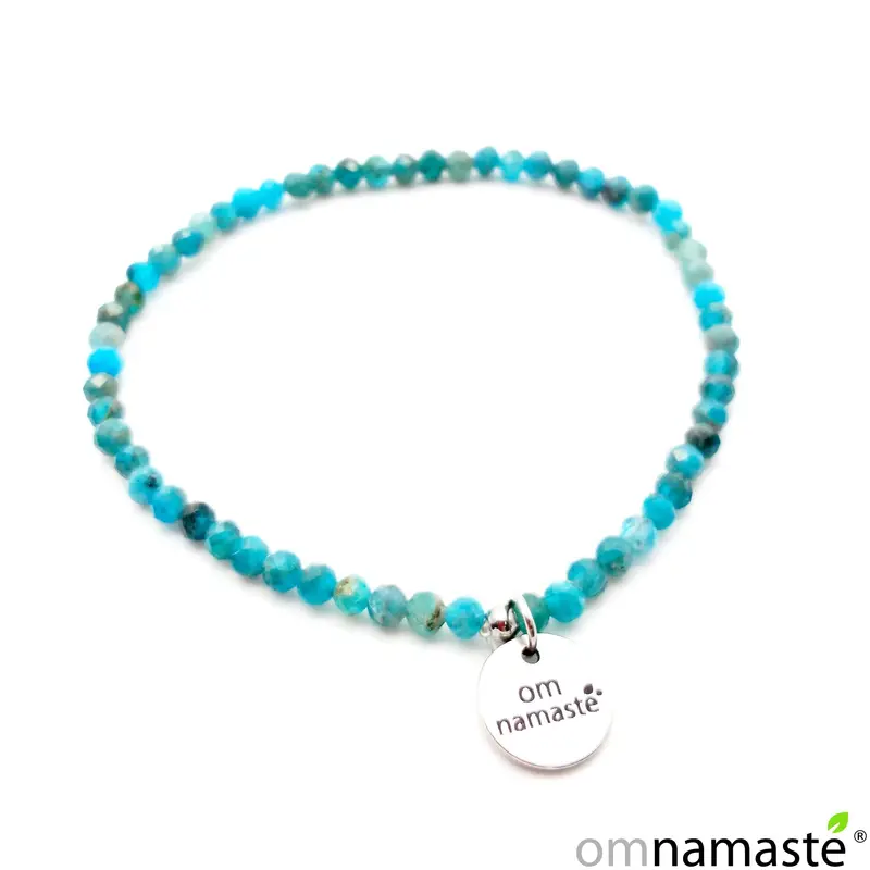 Pulsera bola facetada apatita