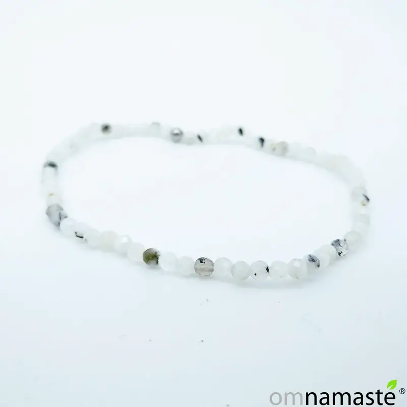 pulsera bola mini facetada piedra luna