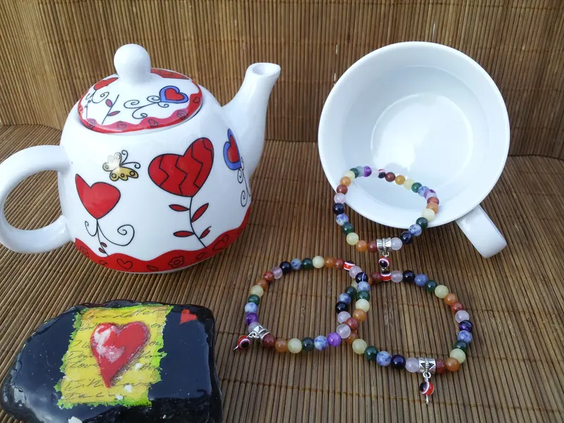 Pulsera Chakras con Ojo Turco
