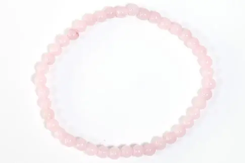 Pulsera cuarzo rosa bola 4mm