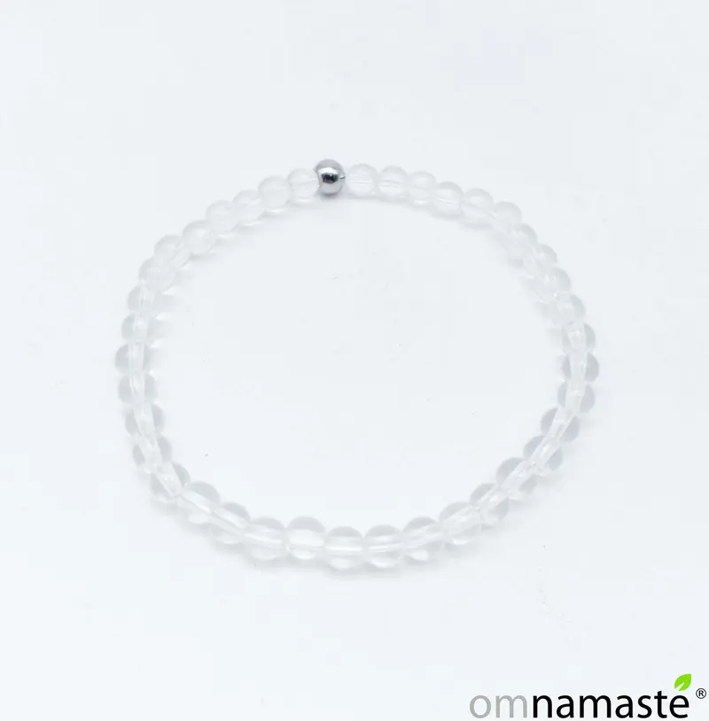 Pulsera cuarzo transparente bola 5mm