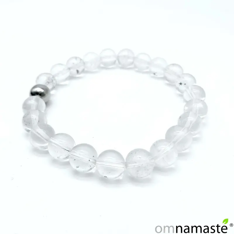 pulsera cuarzo transparente bola 8mm