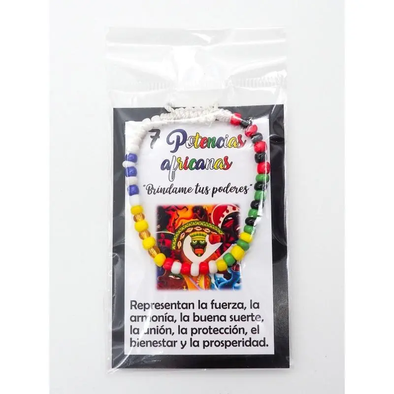 Pulsera cuentas 7 potencias africanas Bríndame tus poderes
