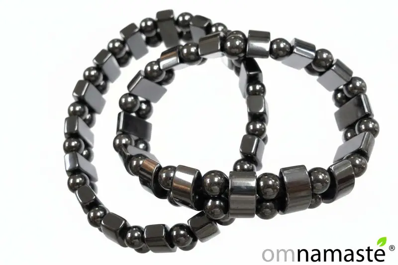 Pulsera hematite medialuna/bola imantado.