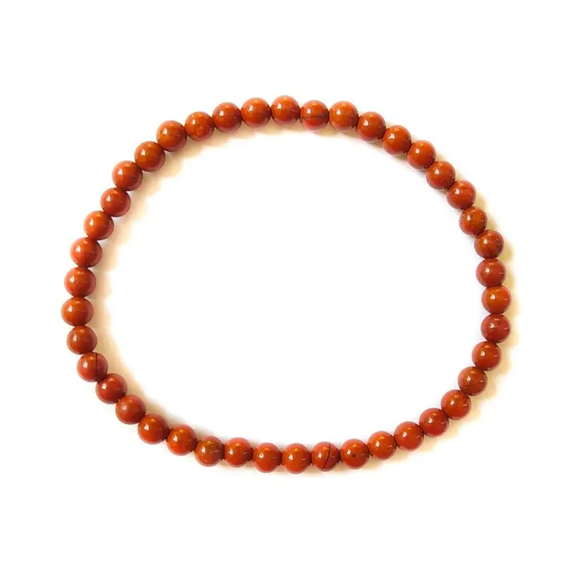 Pulsera jaspe rojo bola 4mm
