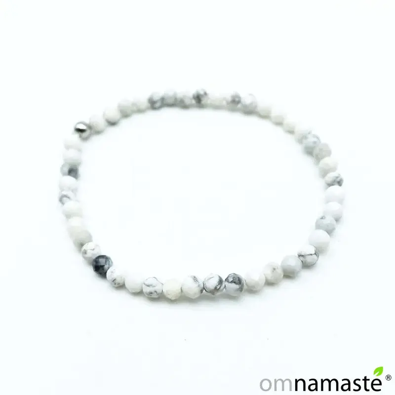 Pulsera Magnesita facetada bola 4mm