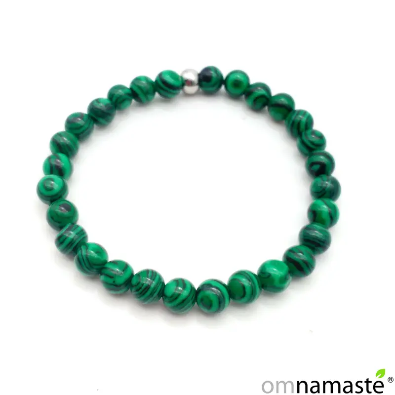 Pulsera malaquita bola 6mm