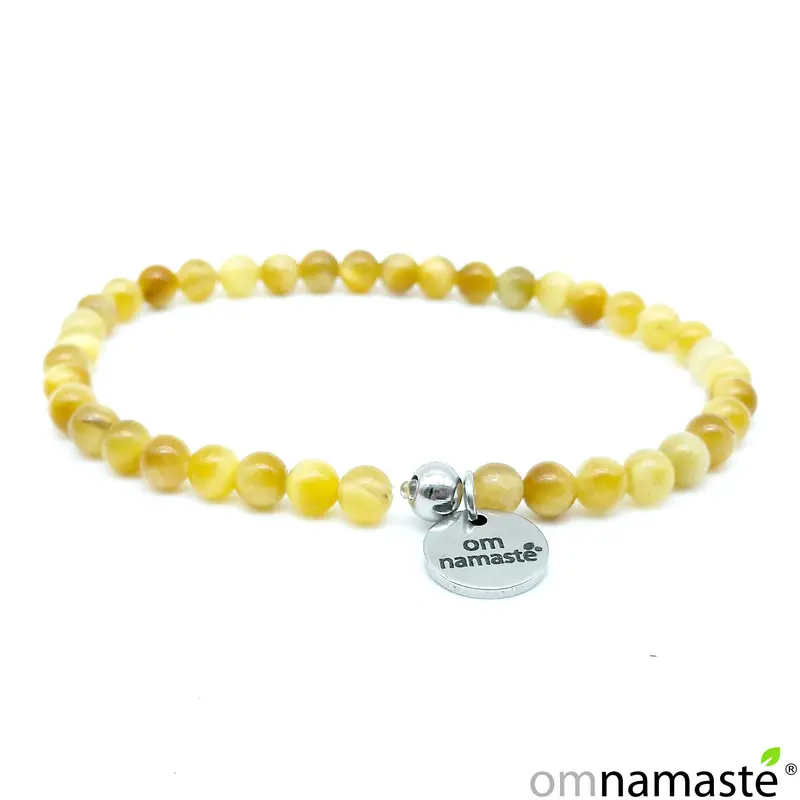 Pulsera ojo de tigre dorado bola 5mm