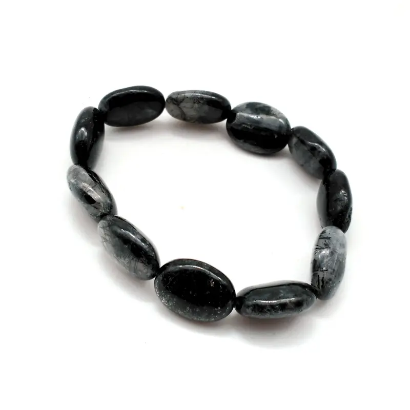 Pulsera Oval Cuarzo Turmalinado