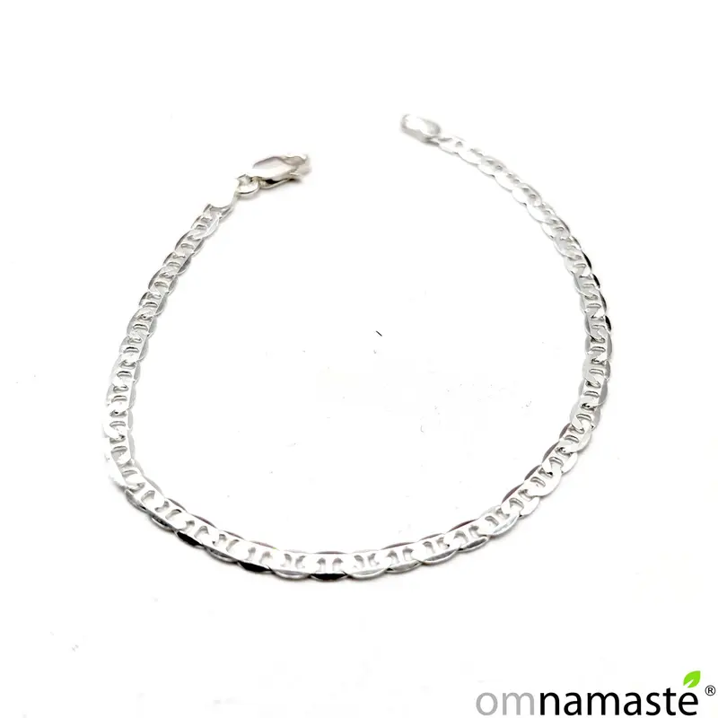 pulsera plata eslabones lisos