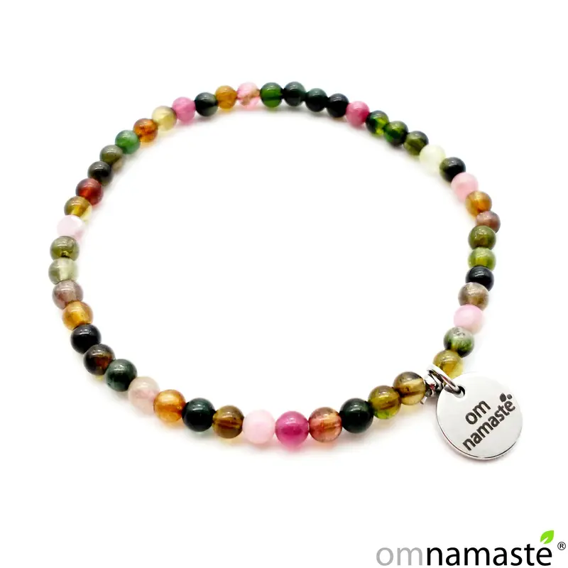 pulsera turmalina multicolor bola 4mm