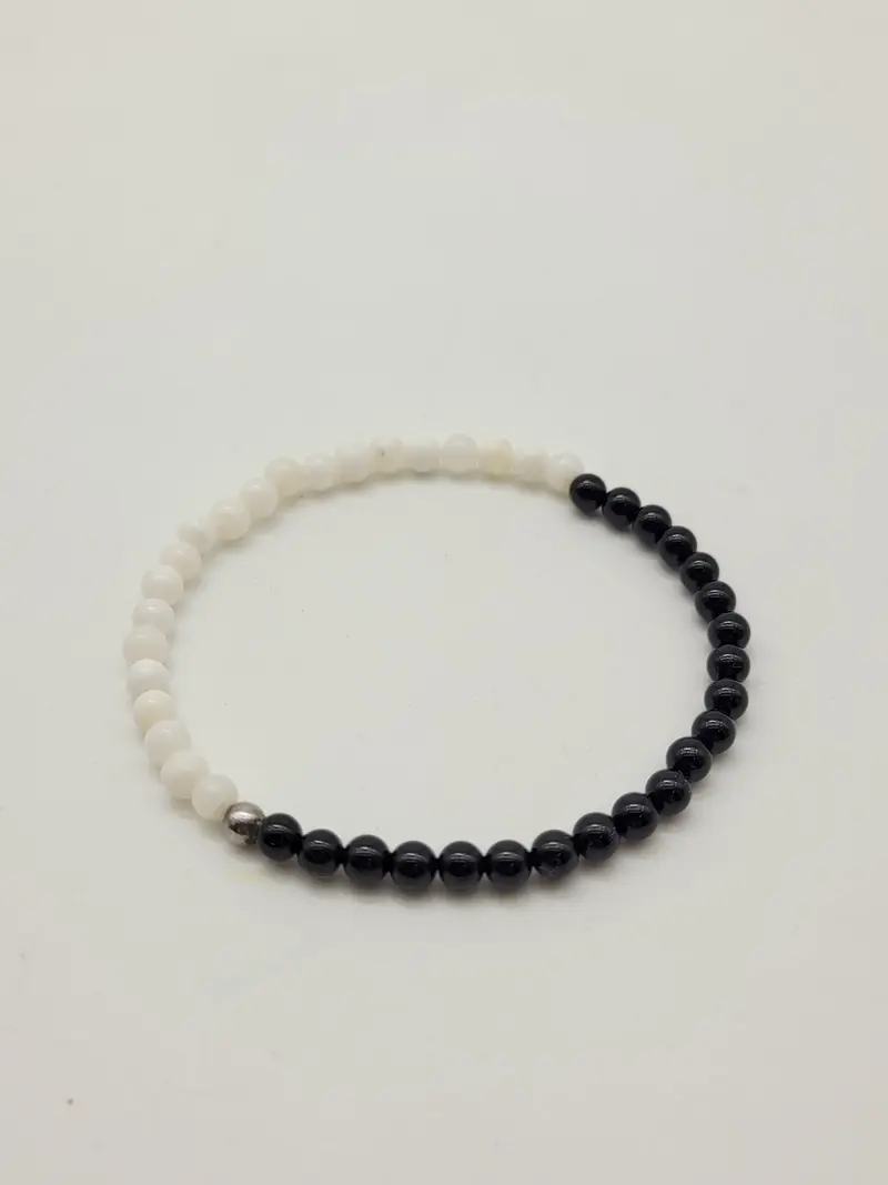Pulsera Yin Yang bola 5 mm