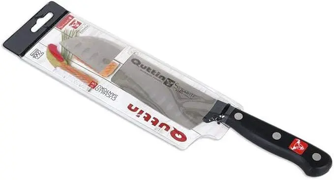 Quttin Cuchillo Santoku Profesional Sybarite, Hoja de 17 cm. Fabricado en acero alemán con Molibdeno Vanadio, ideal para filetear, cortar verduras y preparar sushi.
