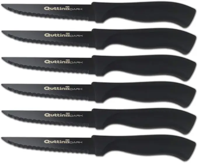 Quttin Dark Set 6 Cuchillos Chuleteros (11cm)