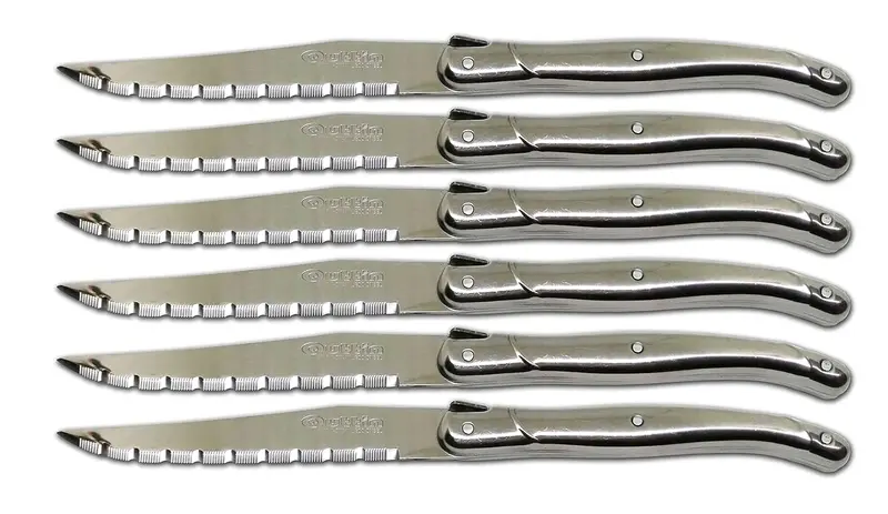 Quttin Set de 6 Cuchillos Chuleteros Inox Modelo Francés
