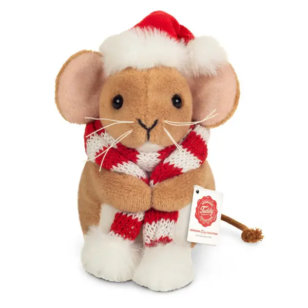Ratón de Navidad con Bufanda 11 cm