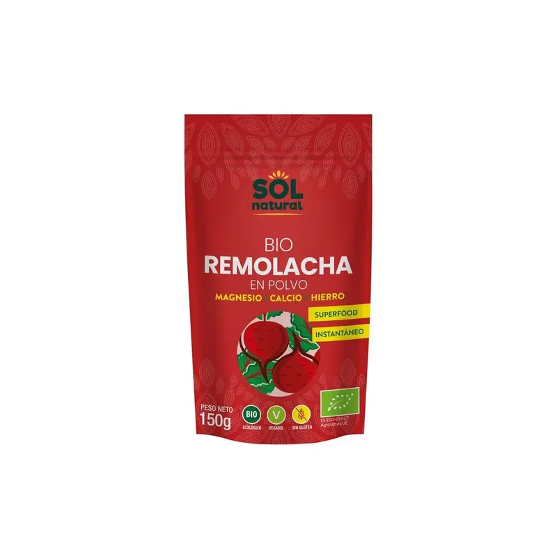 Remolacha roja en polvo bio 150g - Sol Natural