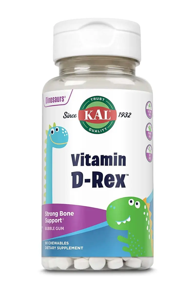 Rex Vitamin D 400UI - 90 dinosaurios masticables - KAL