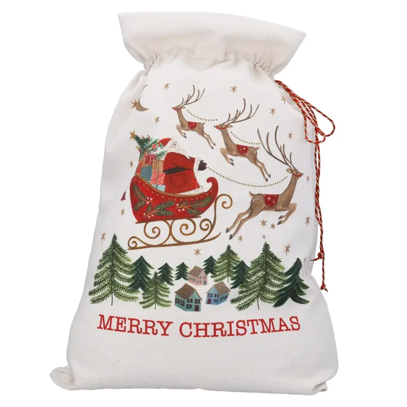 Saco de navidad de tela