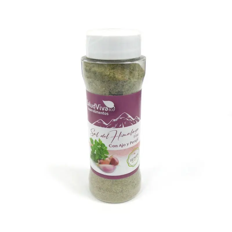 Sal Himalaya Fina con Ajo y Perejil Eco 160g - SALUD VIVA