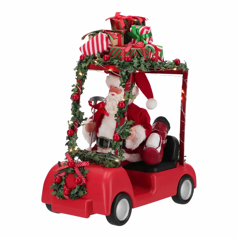 Santa Claus en Coche de Golf