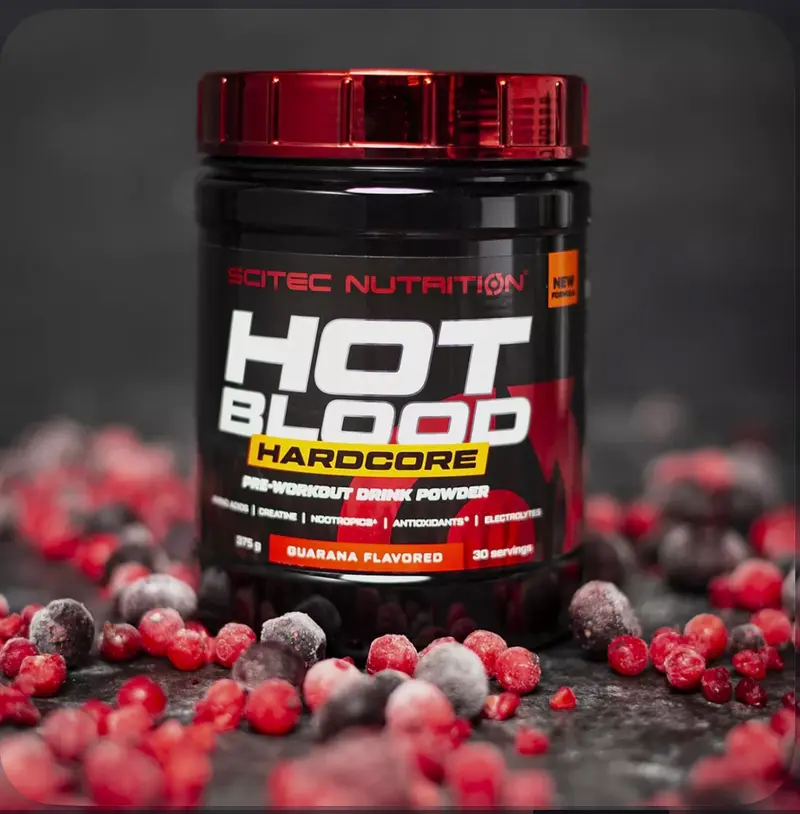 SCITEC NUTRITIONHot Blood Hardcore frutos rojos (375 gr.)