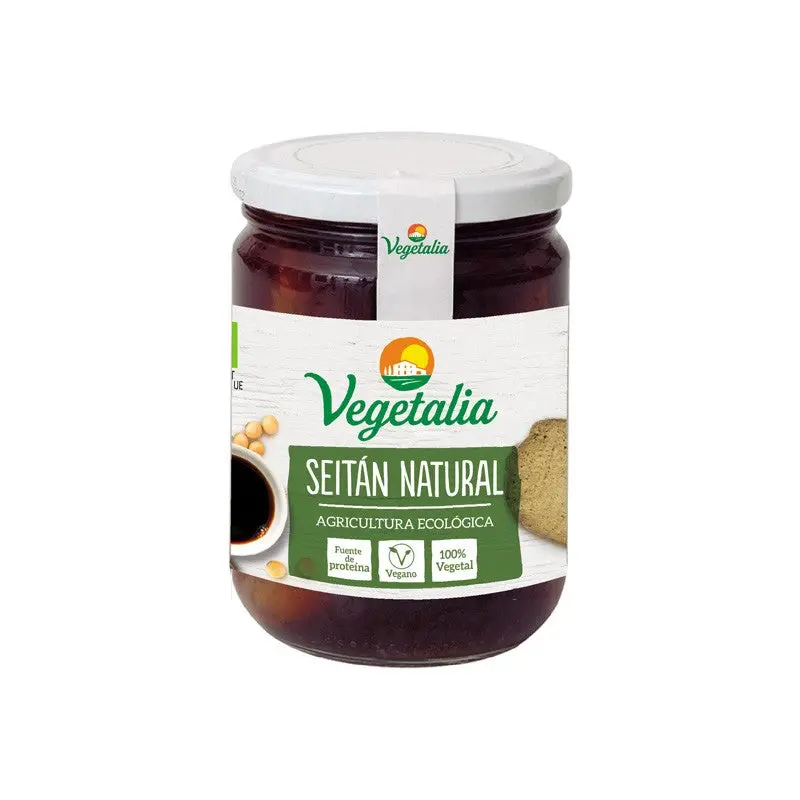 Seitan bote de vidrio esterilizado bio 250g Vegetalia