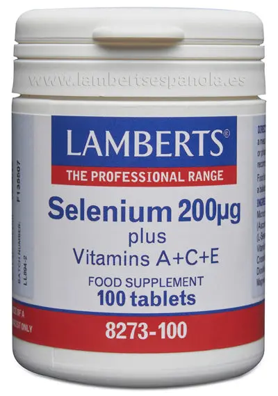 Selenio 200 mcg más Vitaminas A, C y E. Una al Día