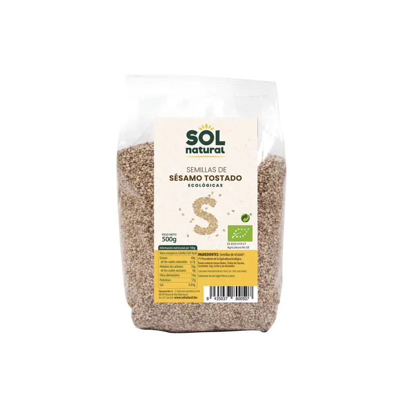 Semillas de Sesamo tostado Bio 500g Sol Natural