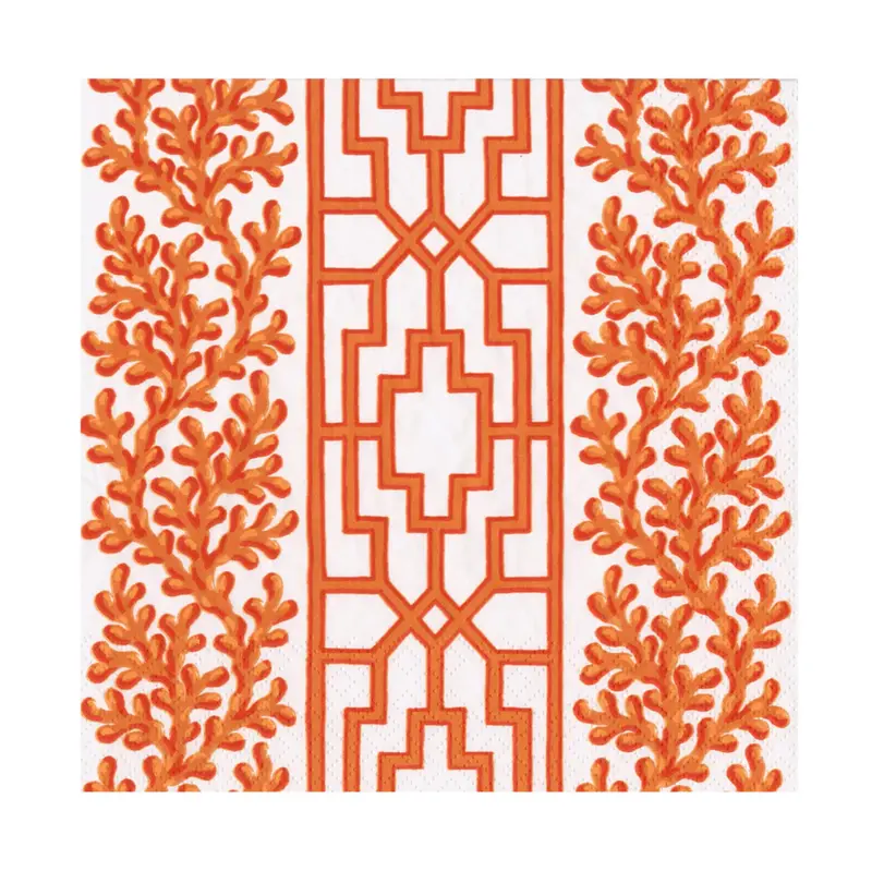 Servilletas almuerzo de papel diseño Coral And Trellis Coral