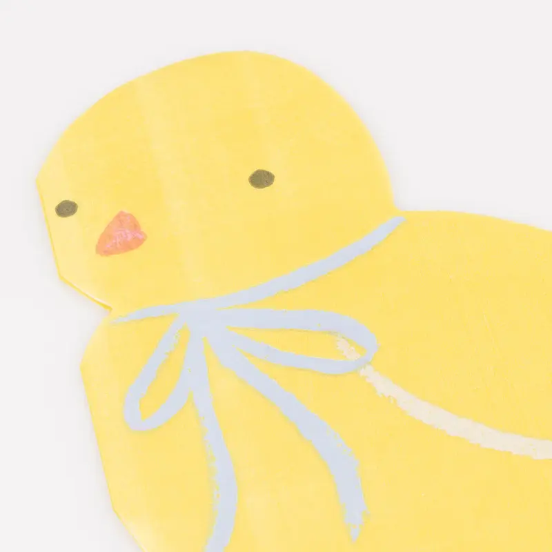 Servilletas de papel pollito con laz