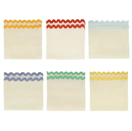 Servilletas de tela Ric Rac de colores