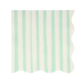 Servilletas grandes de rayas verdes