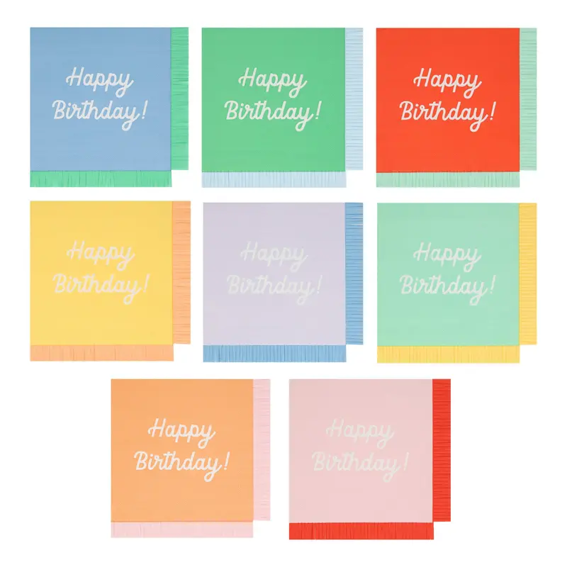 Servilletas Grandes Multicolor Feliz Cumpleaños