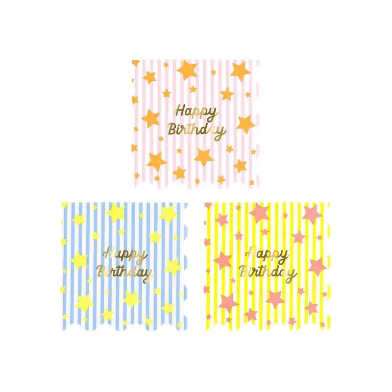 Servilletas pequeñas Happy Birthday Bright Star (x 16)