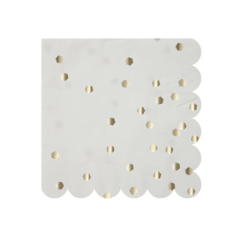 Servilletas pequeñas Plateadas Silver confetti