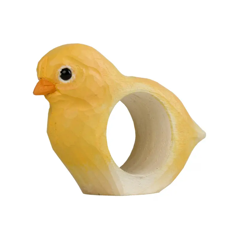 Servilletero de madera diseño pollito