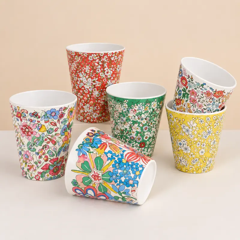 Set 6 vasos melamina Liberty garden