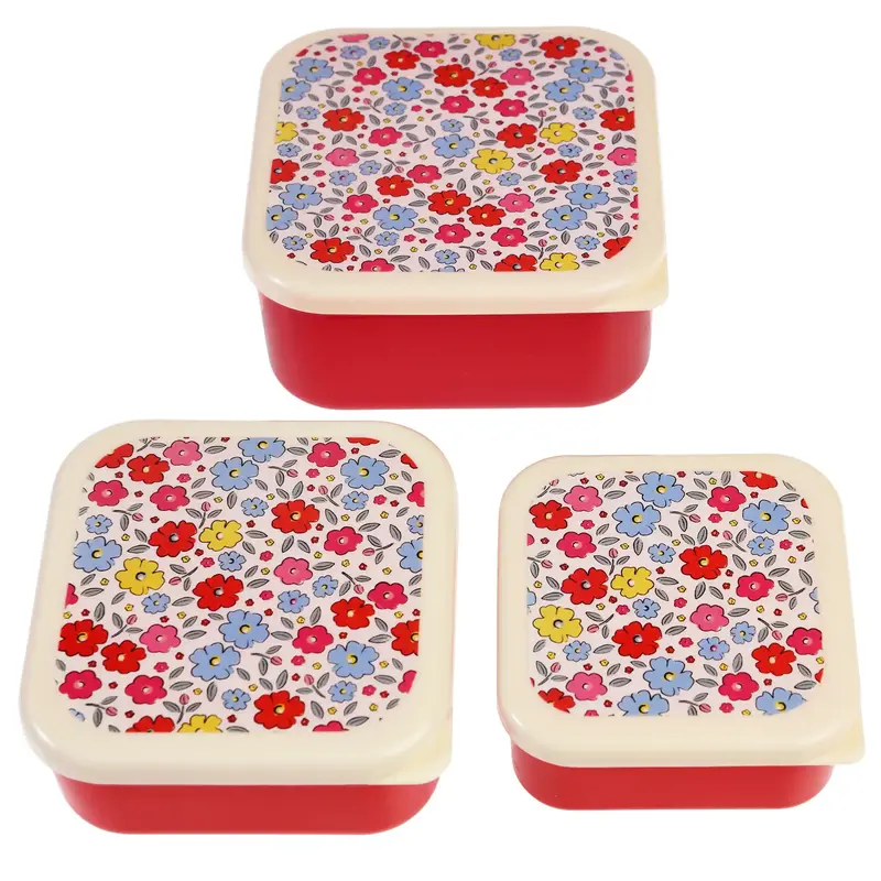 Set de 3 tupper diseño florecillas