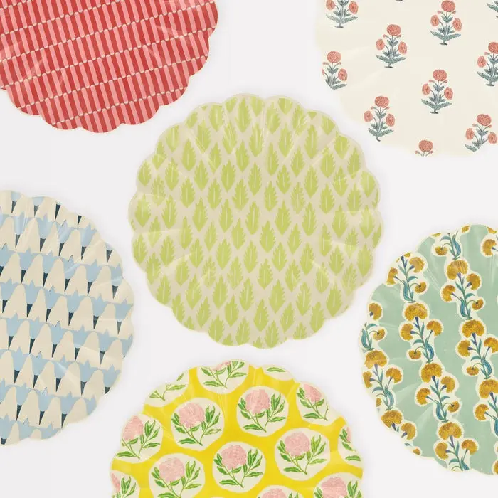 Set de Platos Grandes Meri Meri x Molly Mahon melamina