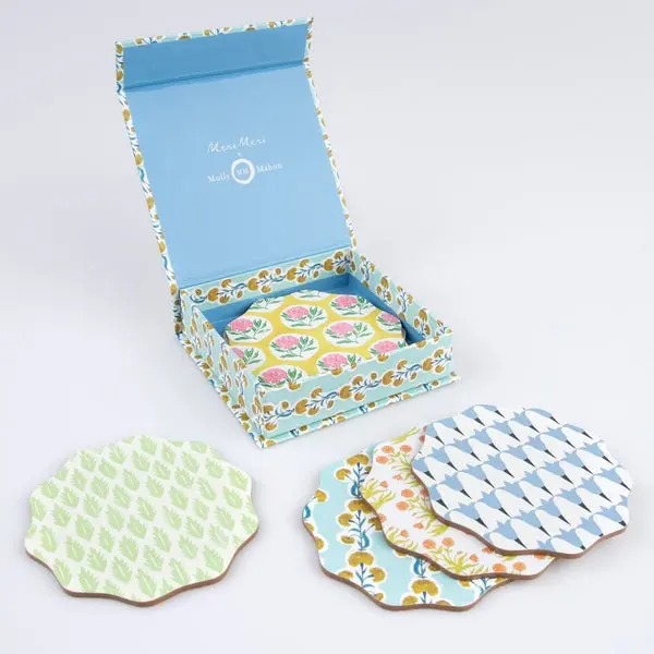 Set de Posavasos Laminados Molly Mahon – Pack de 6 Diseños Florales