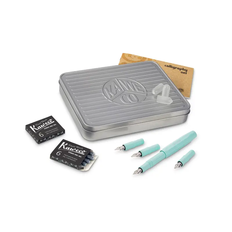 Set de regalo Pluma Menta + 3 boquillas + cartucho - Kaweco