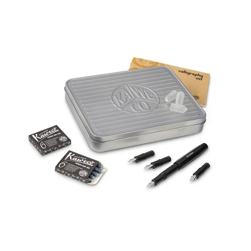 Set de regalo Pluma Negra + 3 boquillas + cartucho - Kaweco