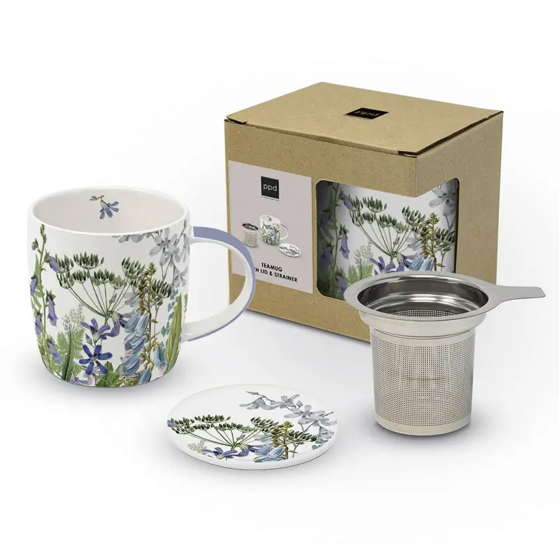 Set de Taza de Té con Filtro y Tapa ( 0.35 L )