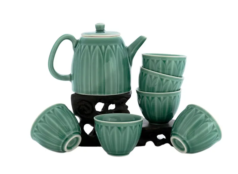 Set para la ceremonia del té (7 artículos) # 91021, porcelana