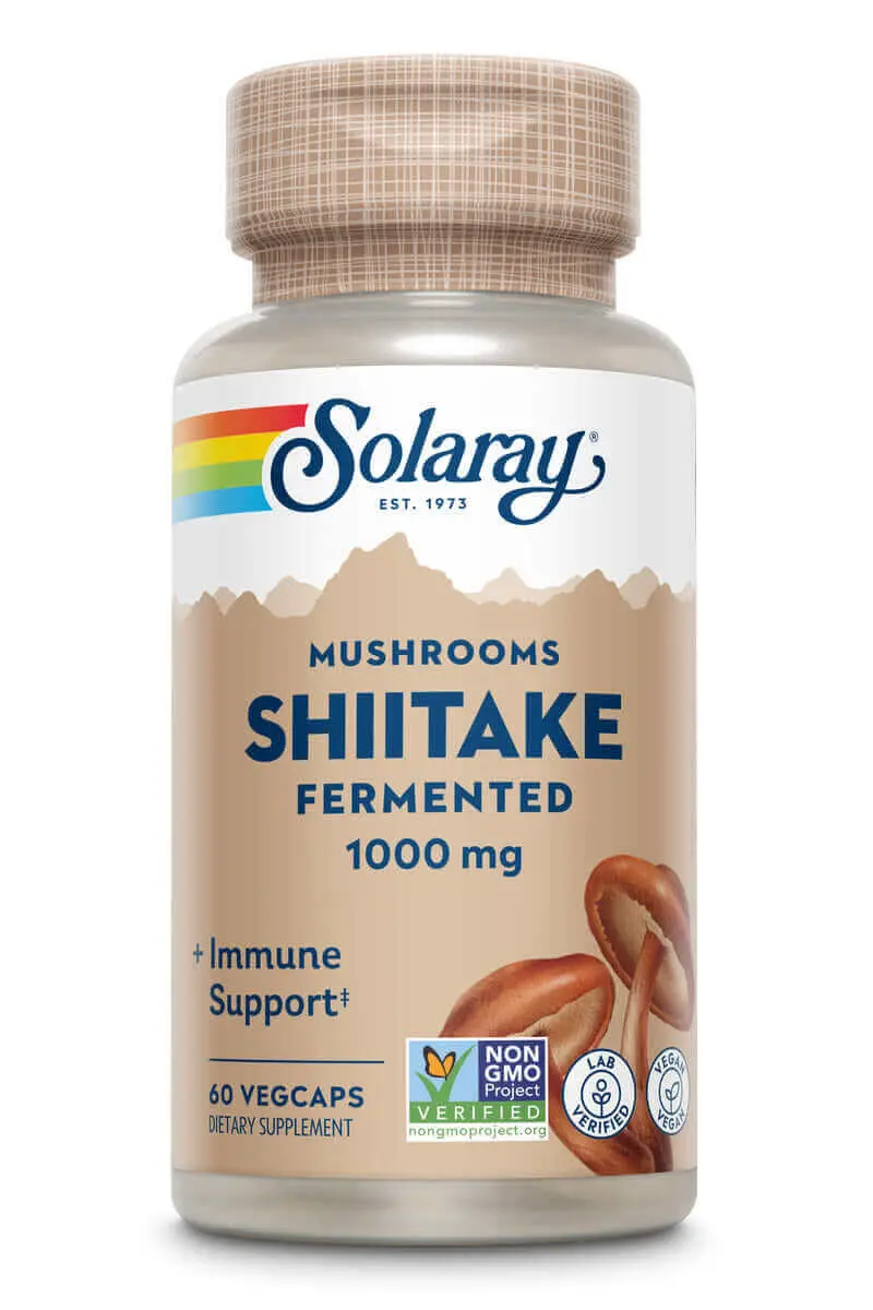 Shiitake - 1000mg - 60 vegacápsulas - Solaray