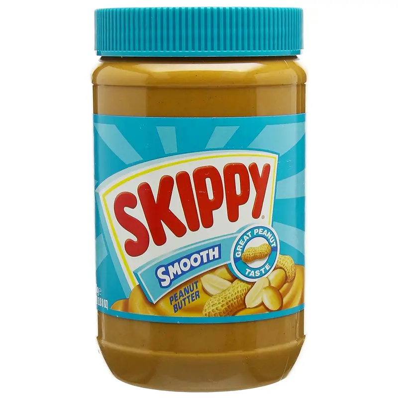 Skippy Crema de Cacahuete Suave, formato familiar de 1,13 Kg. La auténtica mantequilla de cacahuete americana, cremosa, deliciosa y una gran fuente de proteína y energía.