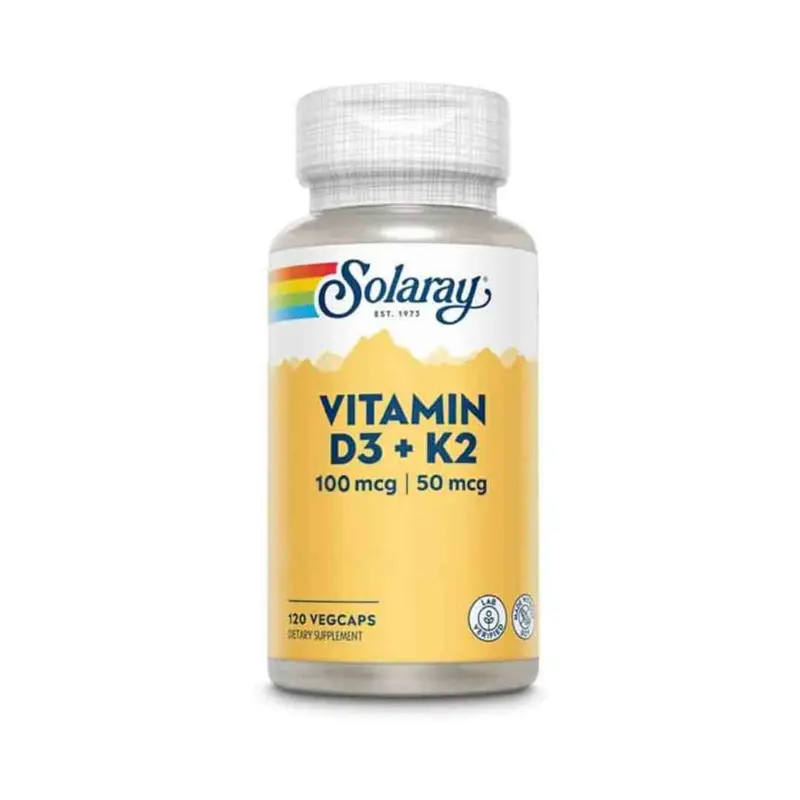 Solaray Vitamina D3 (4000 UI ) + K2 60 cápsulas